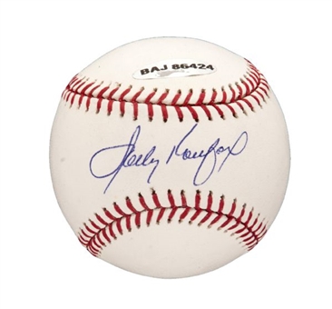 Sandy Koufax Single Signed Official  Major League Baseball (MLB Authenticated)